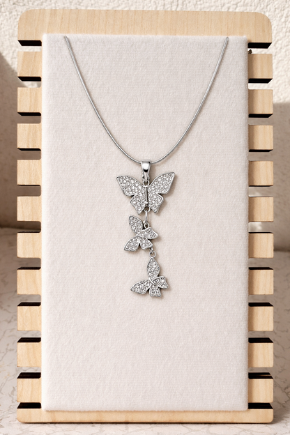 ÖYKÜM KOLYE - GRAY BUTTERFLY