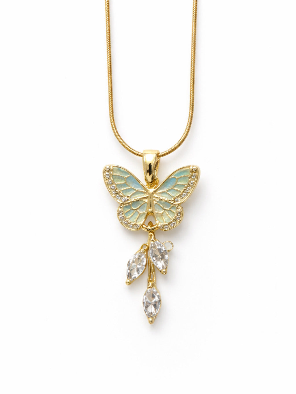 ÖYKÜM KOLYE - GREEN BUTTERFLY