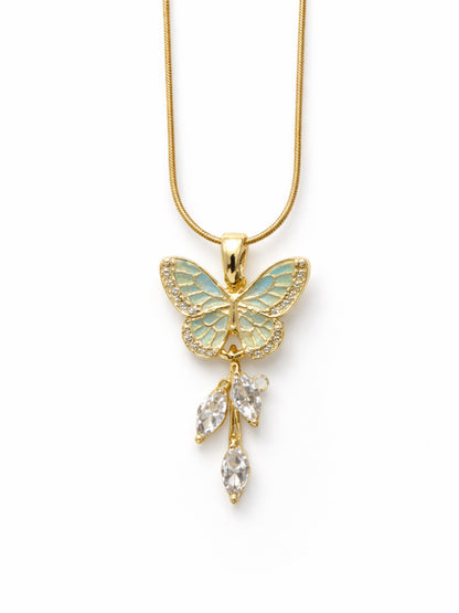 ÖYKÜM KOLYE - GREEN BUTTERFLY
