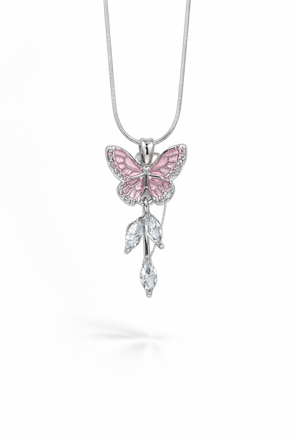 ÖYKÜM KOLYE - PINK BUTTERFLY