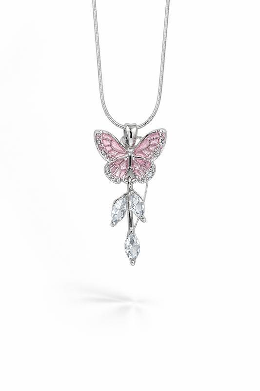 ÖYKÜM KOLYE - PINK BUTTERFLY