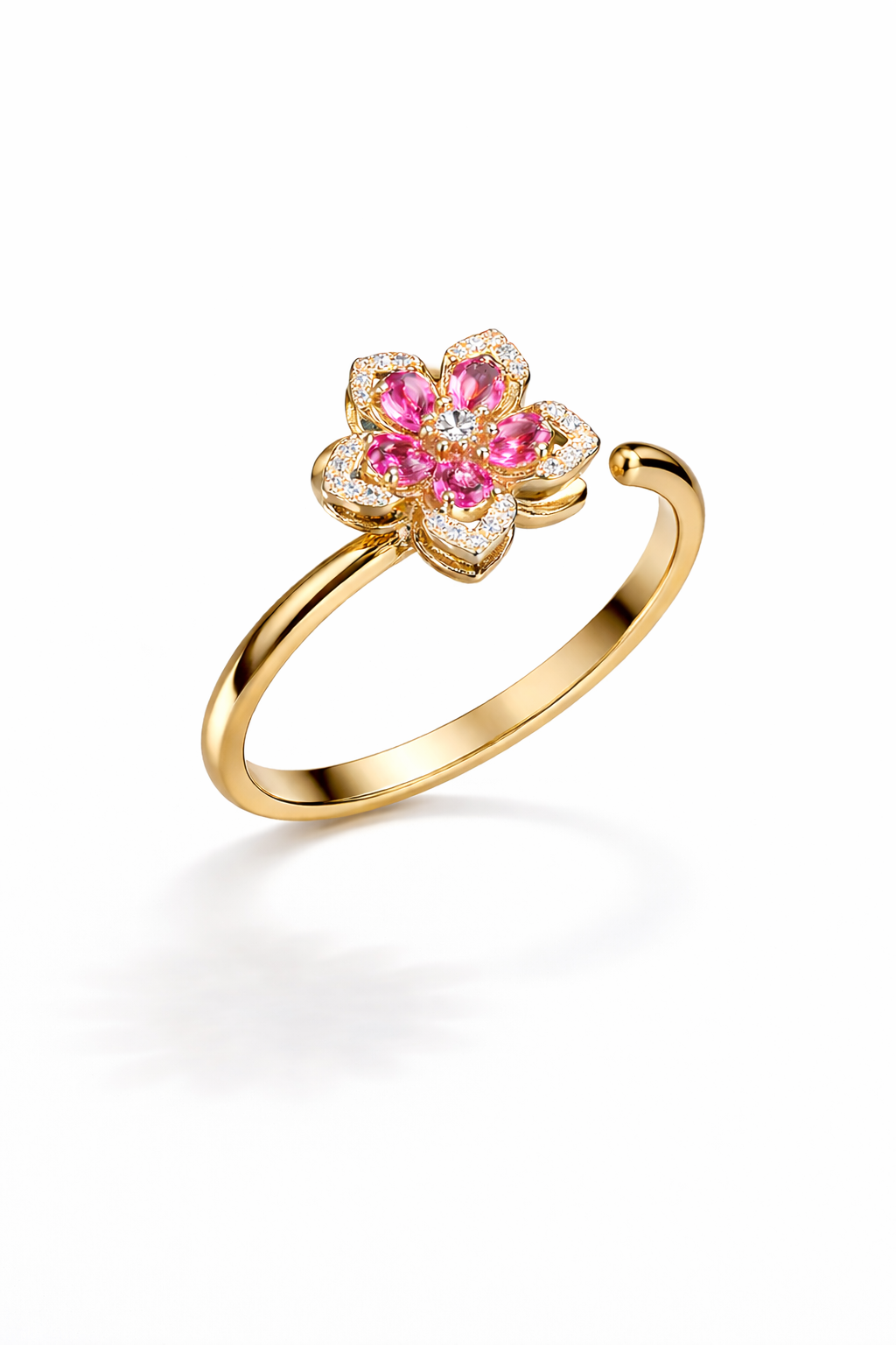 ÖYKÜM TAKI - NO STRESS RING FLOWERS GOLD