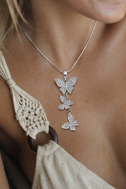 ÖYKÜM KOLYE - GRAY BUTTERFLY