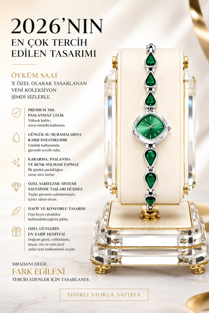 ÖYKÜM SAAT - ZÜMRÜDÜM DÖRTGEN KASA